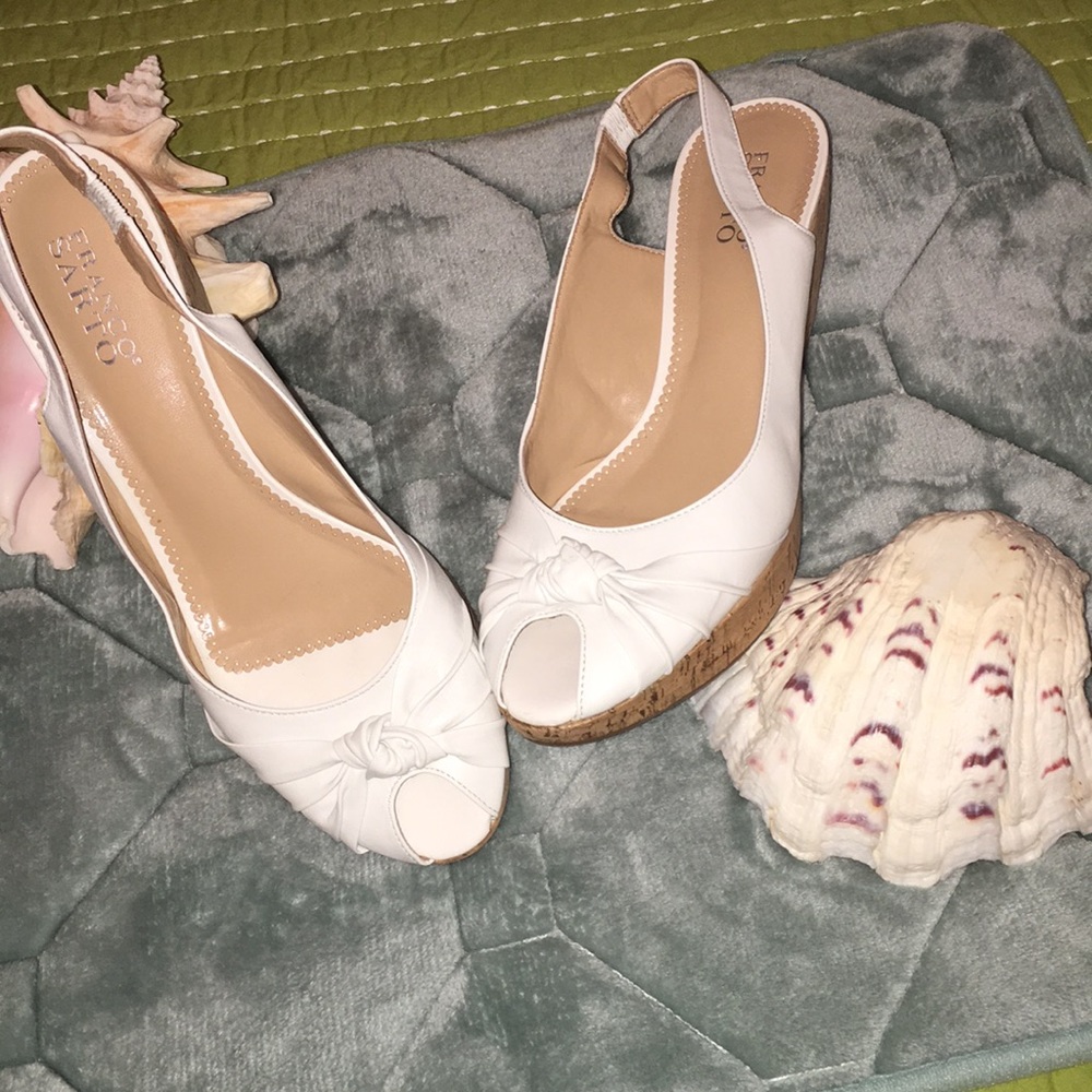 Franco sarto White sling back shoes